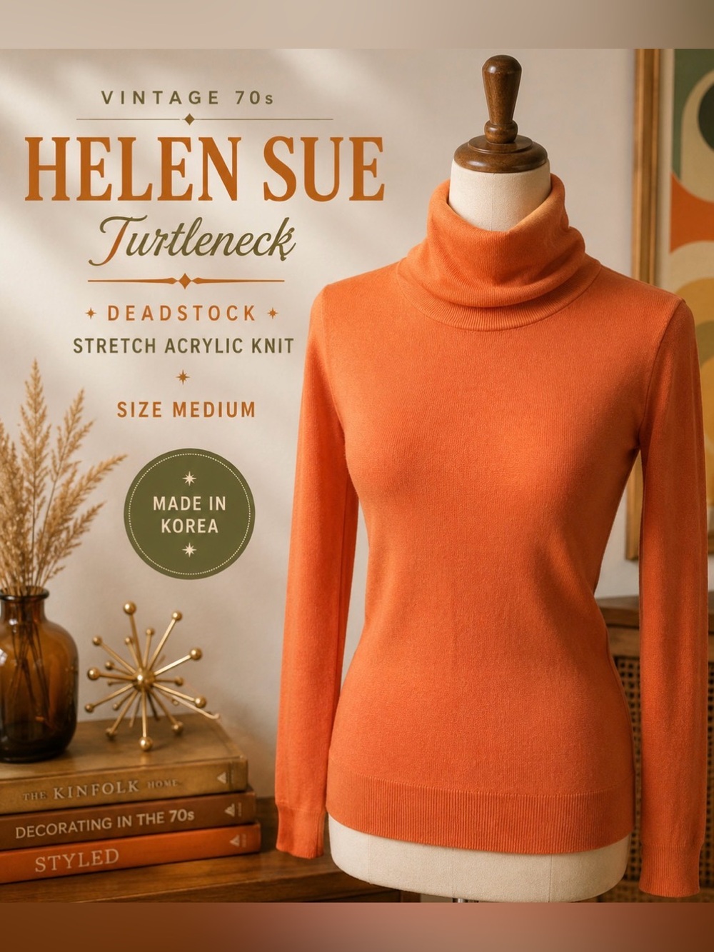 Orange Women's Crew Neck Sweater